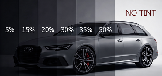 Window Tint Film for Car Glass - Dark Black Car Window Foil - Solar UV Protection