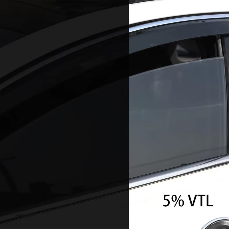 Solar UV Protection Window Tint Film for Automotive Glass - Dark Black Car Window Foil