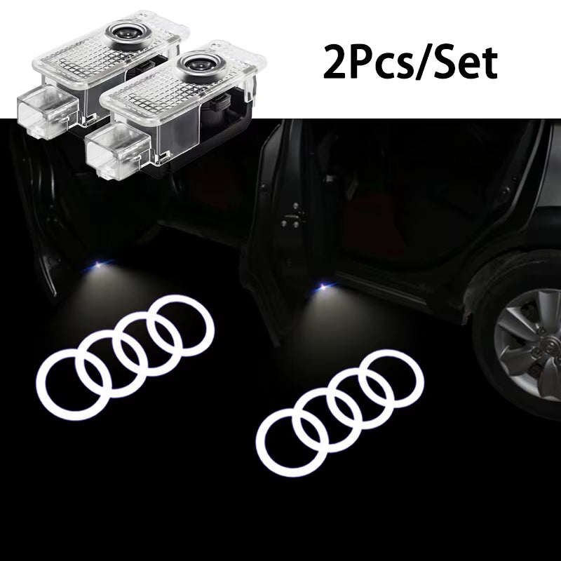 Car Door Wireless Welcome Light LED HD Projector Lamp Decoration for  Sline A1 A3 A4 B8 B7 A5 A6 C7 A7 A8 B9 B6 C6 Q2 Q3 Q5