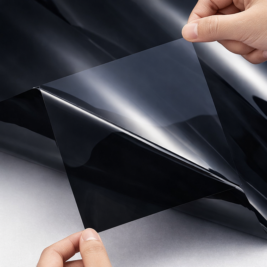 Window Tint Film for Car Glass - Dark Black Car Window Foil - Solar UV Protection