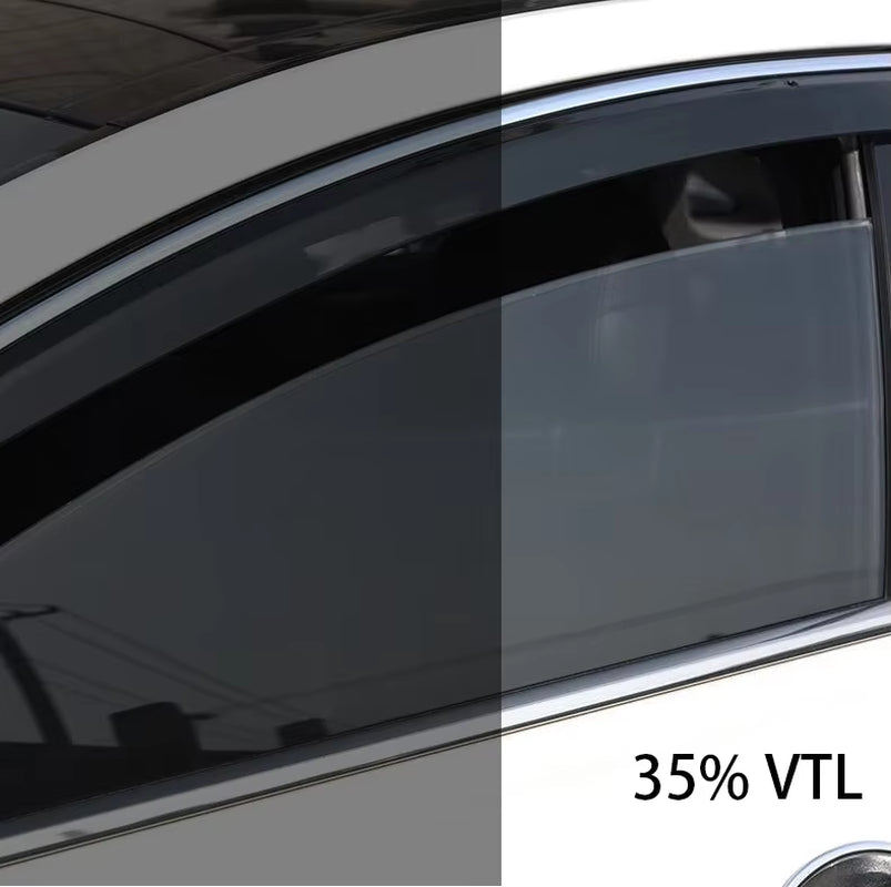 Solar UV Protection Window Tint Film for Automotive Glass - Dark Black Car Window Foil