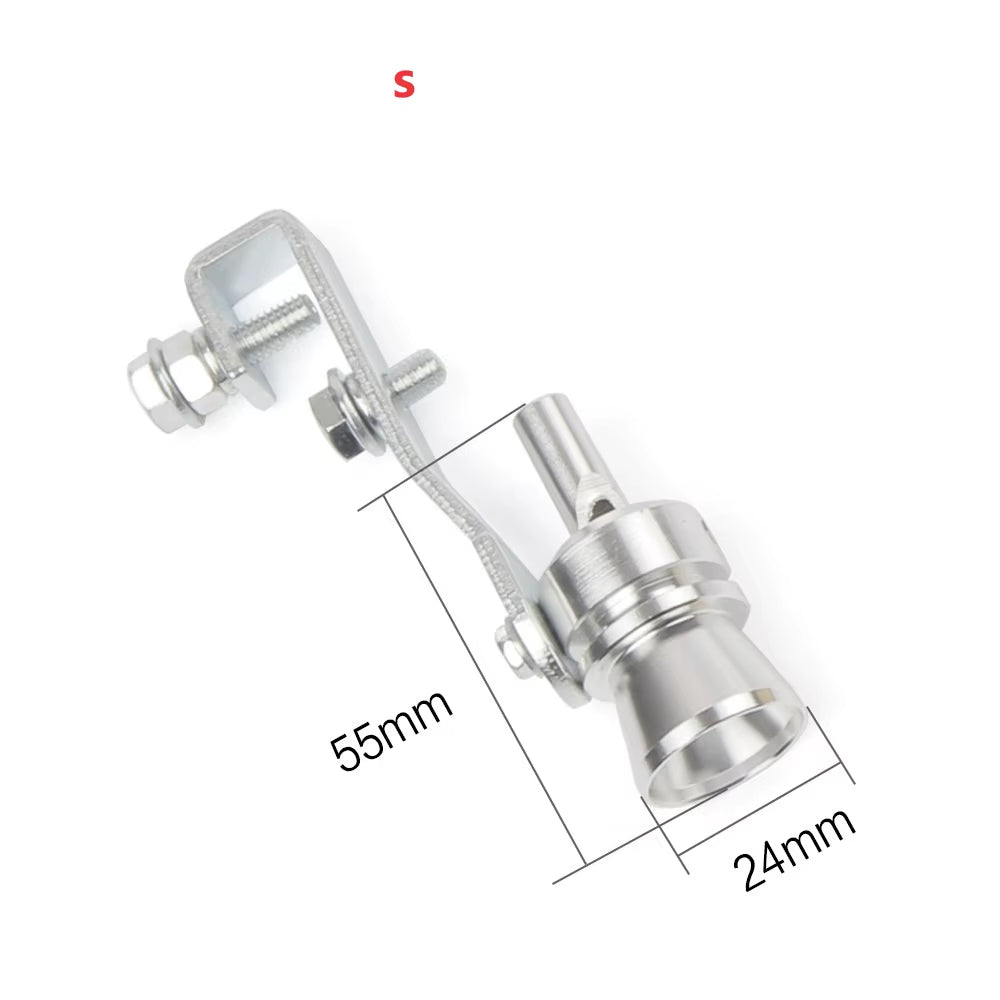 M/L Size Universal Simulator Whistler Exhaust Fake Turbo Whistle Pipe Sound Muffler Blow off Tunning