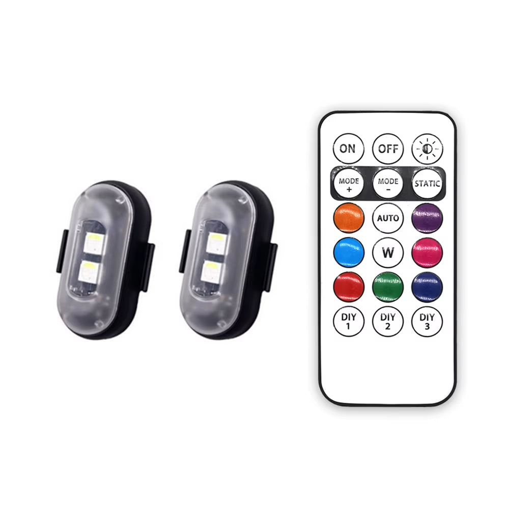 4/10X Car LED Light Multifunctional Car LED Warning Light, Rechargeable Wireless Car Light with Remote Control, Decorative Light
