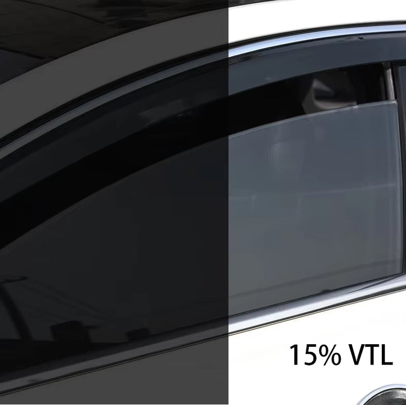 Solar UV Protection Window Tint Film for Automotive Glass - Dark Black Car Window Foil