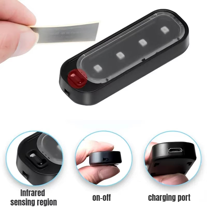 1Pc Universal Car LED Lights Warning Strobe Lights, Wireless Door LED Induction Welcome Light, Wiring Free Door Bottom Light