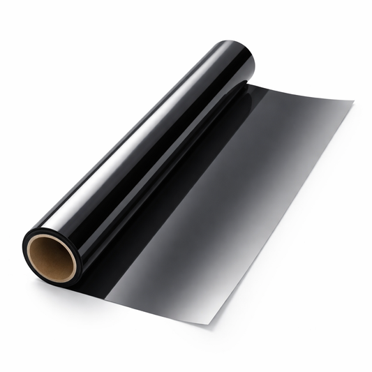 Window Tint Film for Car Glass - Dark Black Car Window Foil - Solar UV Protection