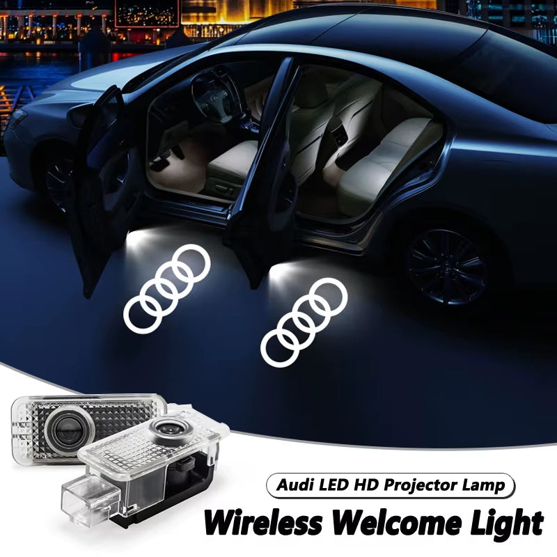 Car Door Wireless Welcome Light LED HD Projector Lamp Decoration for  Sline A1 A3 A4 B8 B7 A5 A6 C7 A7 A8 B9 B6 C6 Q2 Q3 Q5