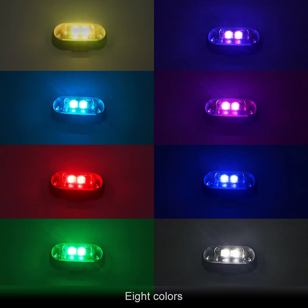 4/10X Car LED Light Multifunctional Car LED Warning Light, Rechargeable Wireless Car Light with Remote Control, Decorative Light