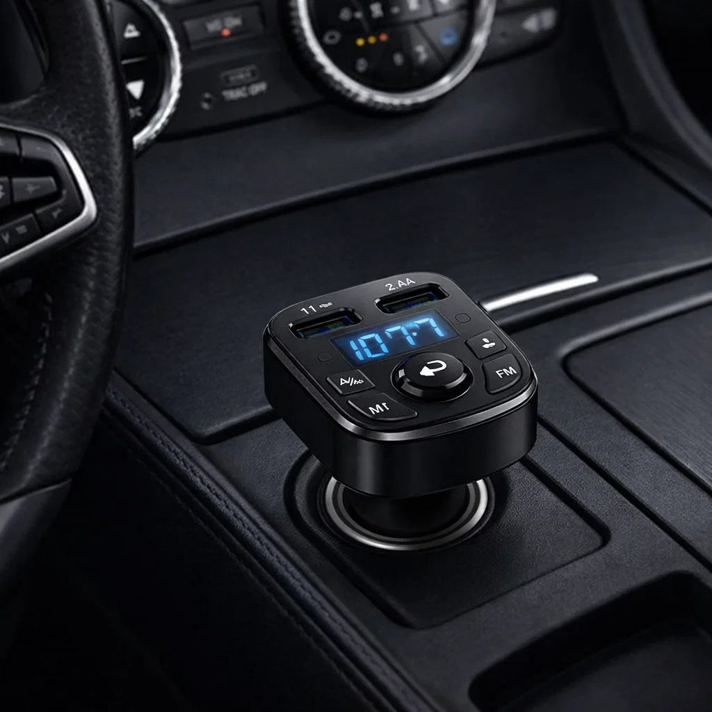 Car Mp3 Player Dual USB Fast Charger FM Transmitter Bluetooth